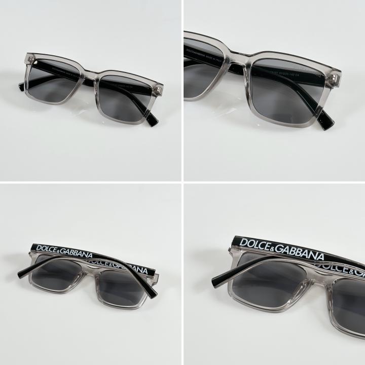 Dolce & Gabbana (D&G) Premium Square Frame Sunglasses – Unisex Grey Lens Designer Eyewear