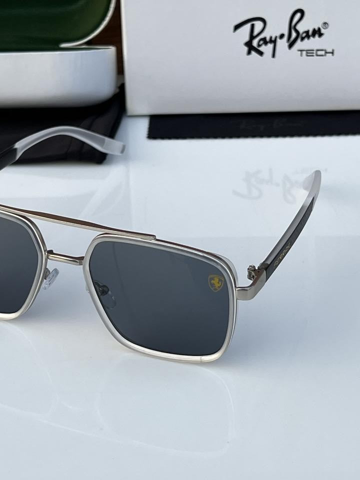 Ray-Ban Silver Metal Frame Polarized Sunglasses – Unisex Classic Aviator Style UV Protection Eyewear