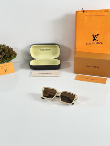 Luxury Louis Vuitton Style Square Frame Sunglasses for Men & Women – UV Protected Premium Designer Shades