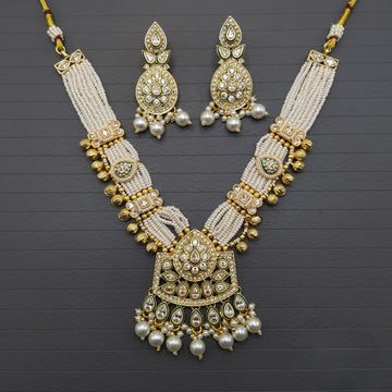 Elegant Kundan & Pearl Choker Style Bridal Necklace Set for Women | Traditional Indian Jewellery with Earrings