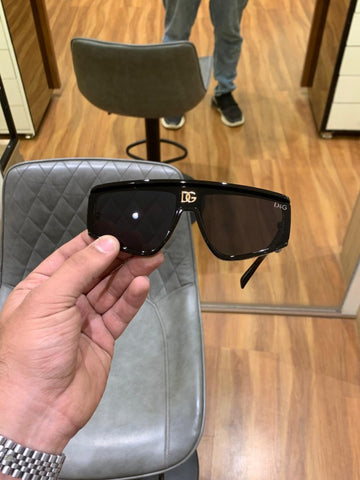 Dolce & Gabbana (D&G) Black Oversized Shield Sunglasses –  Premium Designer Shades