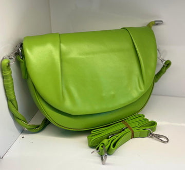 Vivid Lime Green Crossbody Satchel