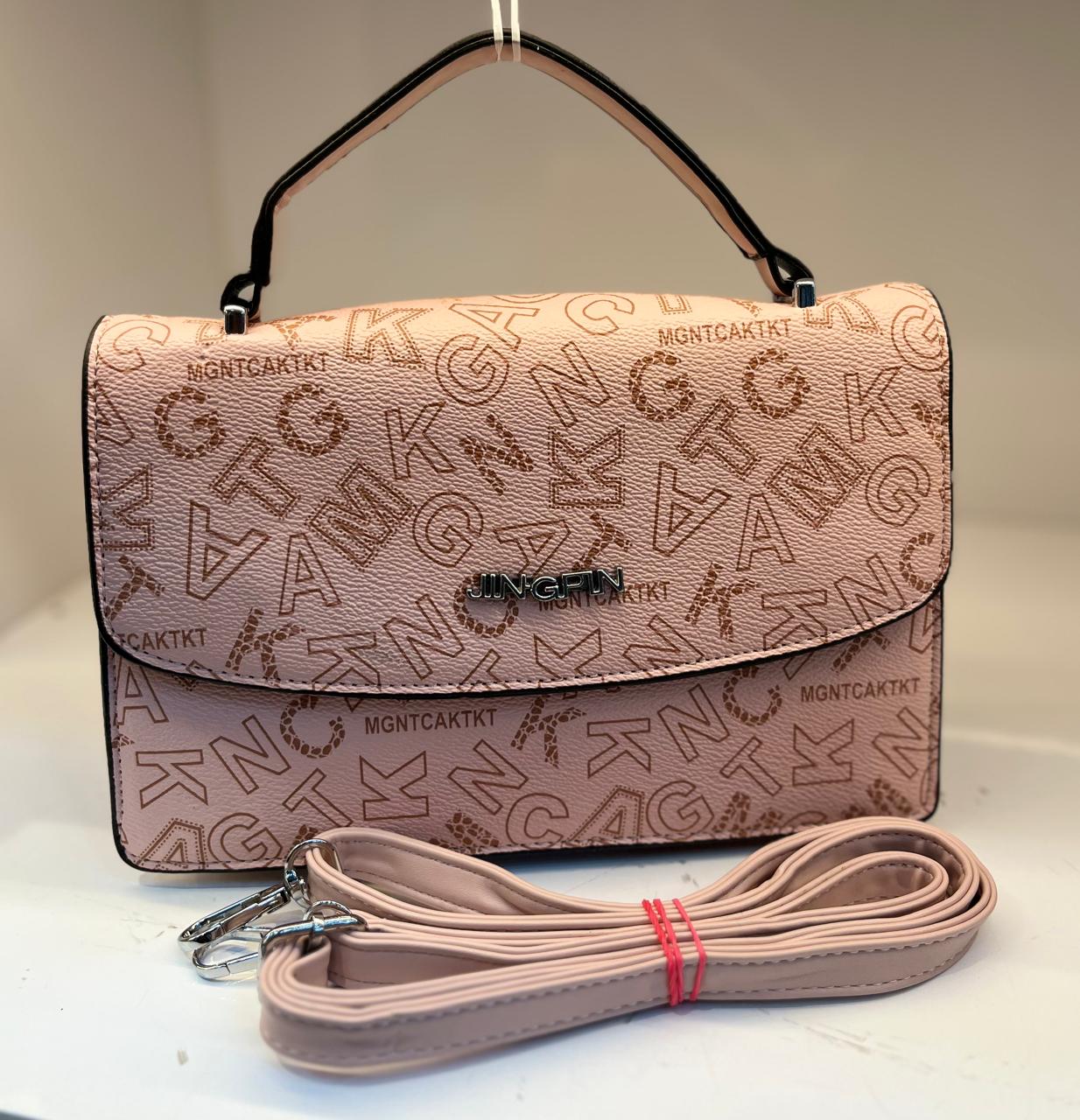 Blush Pink Signature Monogram Satchel