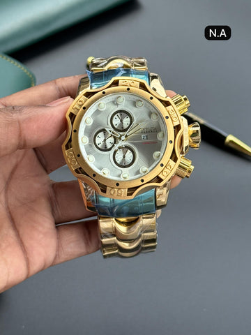 Invicta Reserve Gold & Silver Chronograph – Limited Edition Luxury Watch