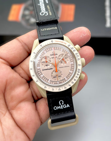 Omega x Swatch MoonSwatch Mission to Venus – Cream & Pink Speedmaster