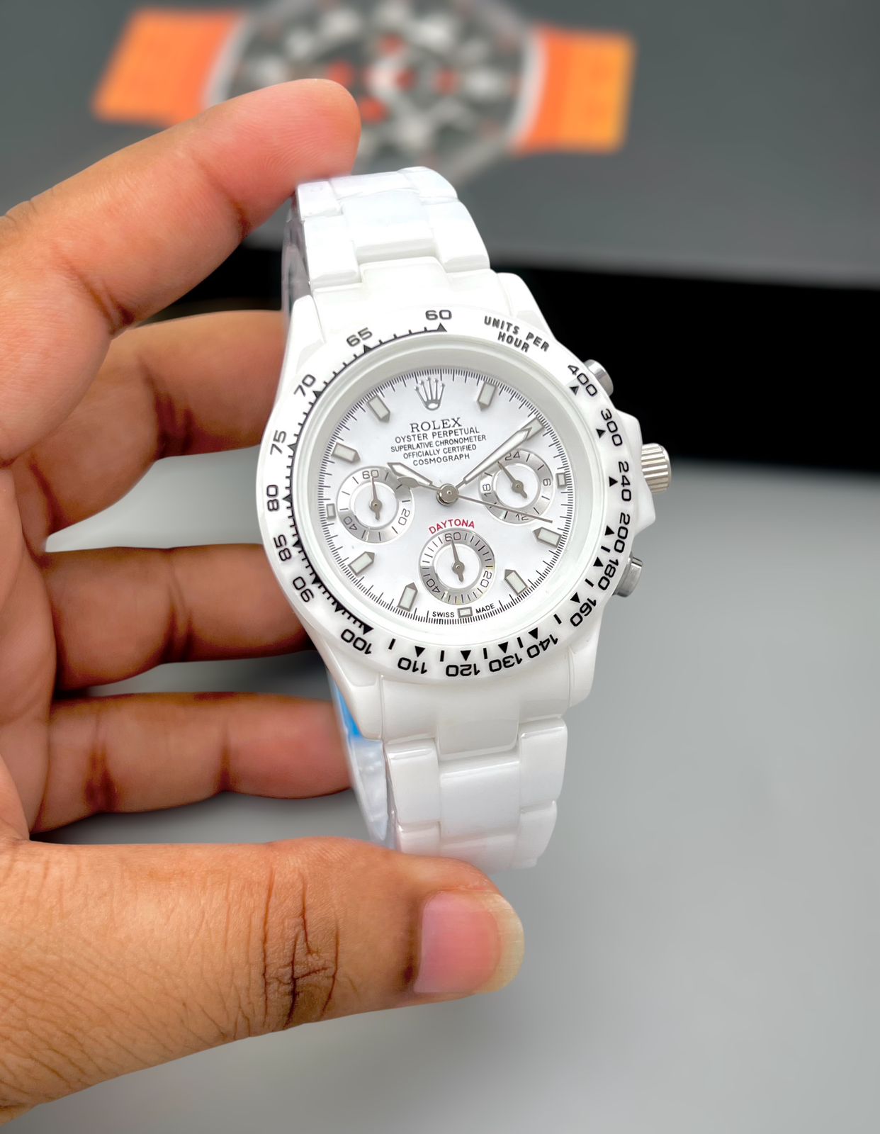 Rolex Daytona Cosmograph White Ceramic Chronograph Watch – Men’s Luxury Edition