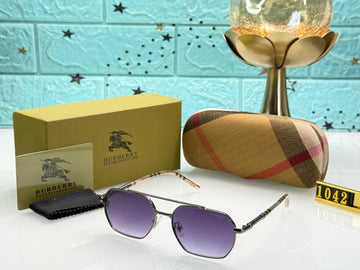 Burberry Premium UV Protective Square Frame Sunglasses for Men & Women – Gradient Lens, Designer Edition