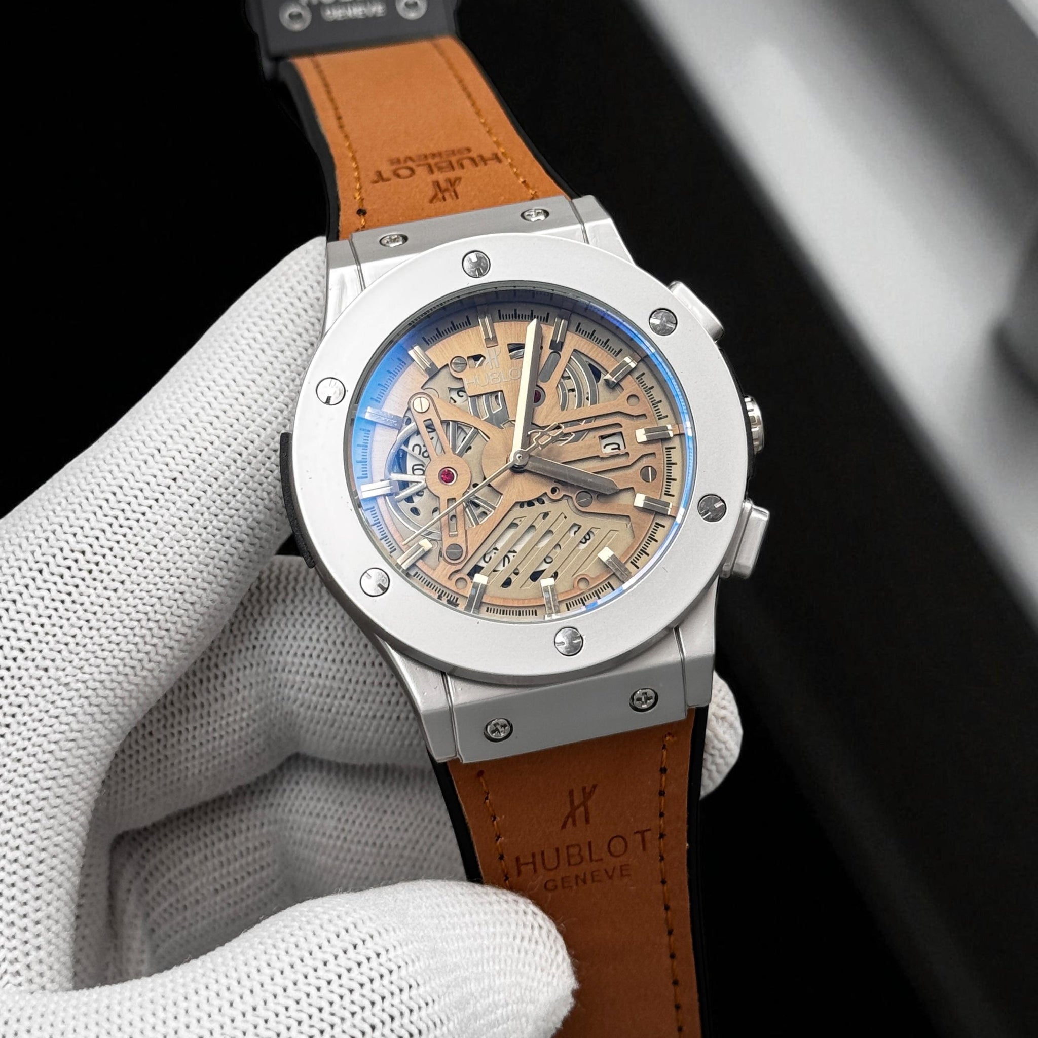 Hublot Classic Fusion Skeleton Men's Luxury Watch with Leather Strap