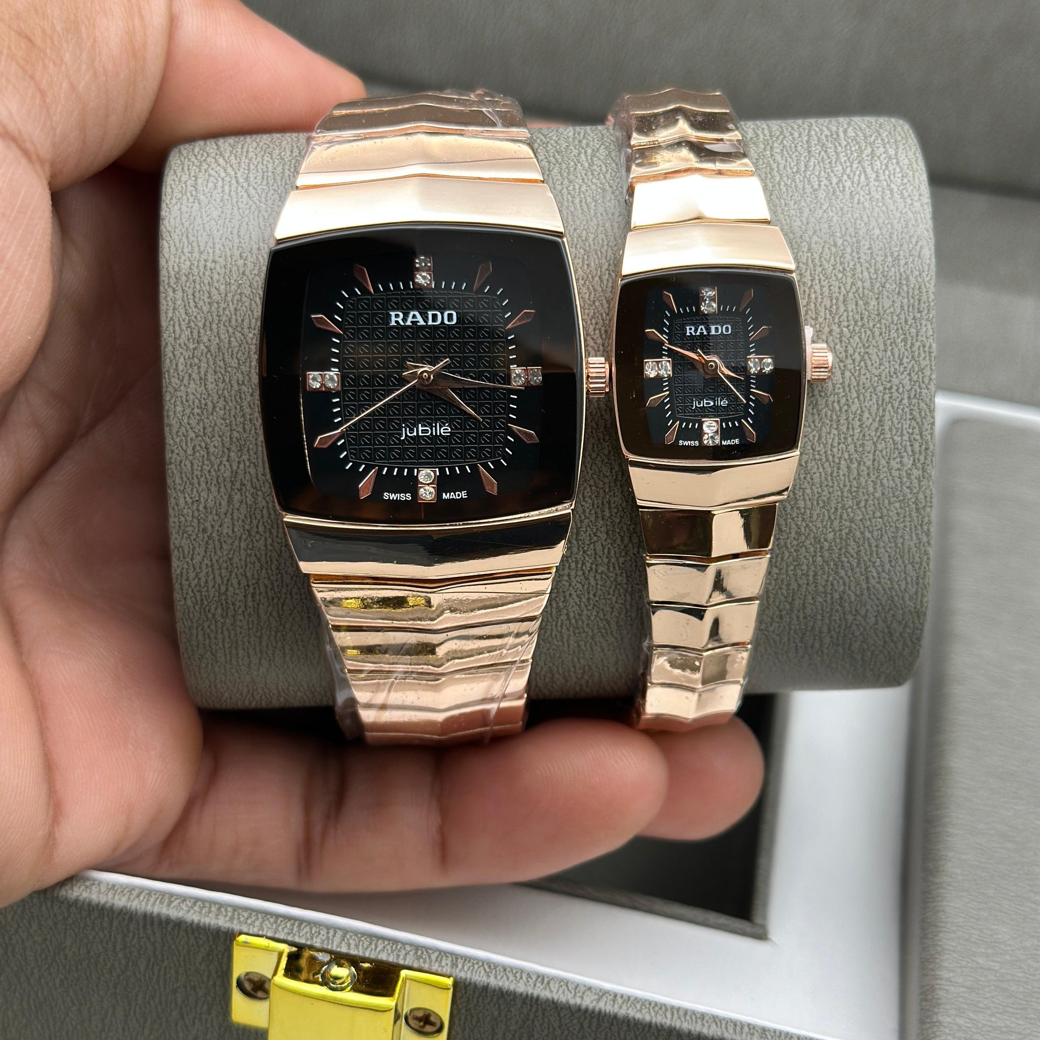 Rado Jubile Rose Gold Couple Watch Set (For Him & Her)