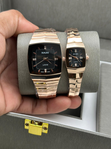 Rado Jubile Rose Gold Couple Watch Set (For Him & Her)