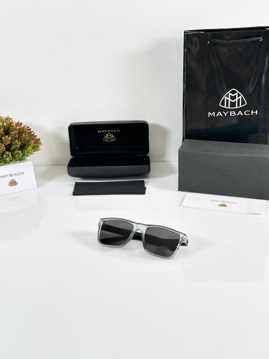 Maybach Luxury Transparent Frame Square Sunglasses for Men | Premium Designer Shades | UV400 Protection