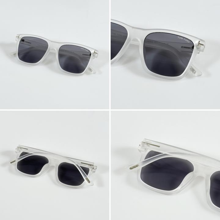 Tom Ford Square Acetate Sunglasses - Clear/Transparent Frame
