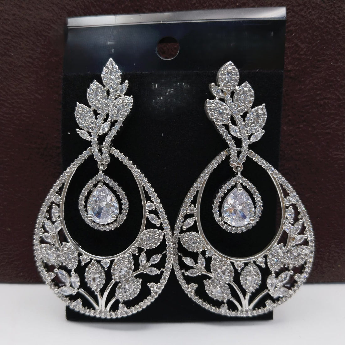 Luxury American Diamond Gold Plated Dangler Earrings for Women & Girls – Stylish Party Wear Jewelry