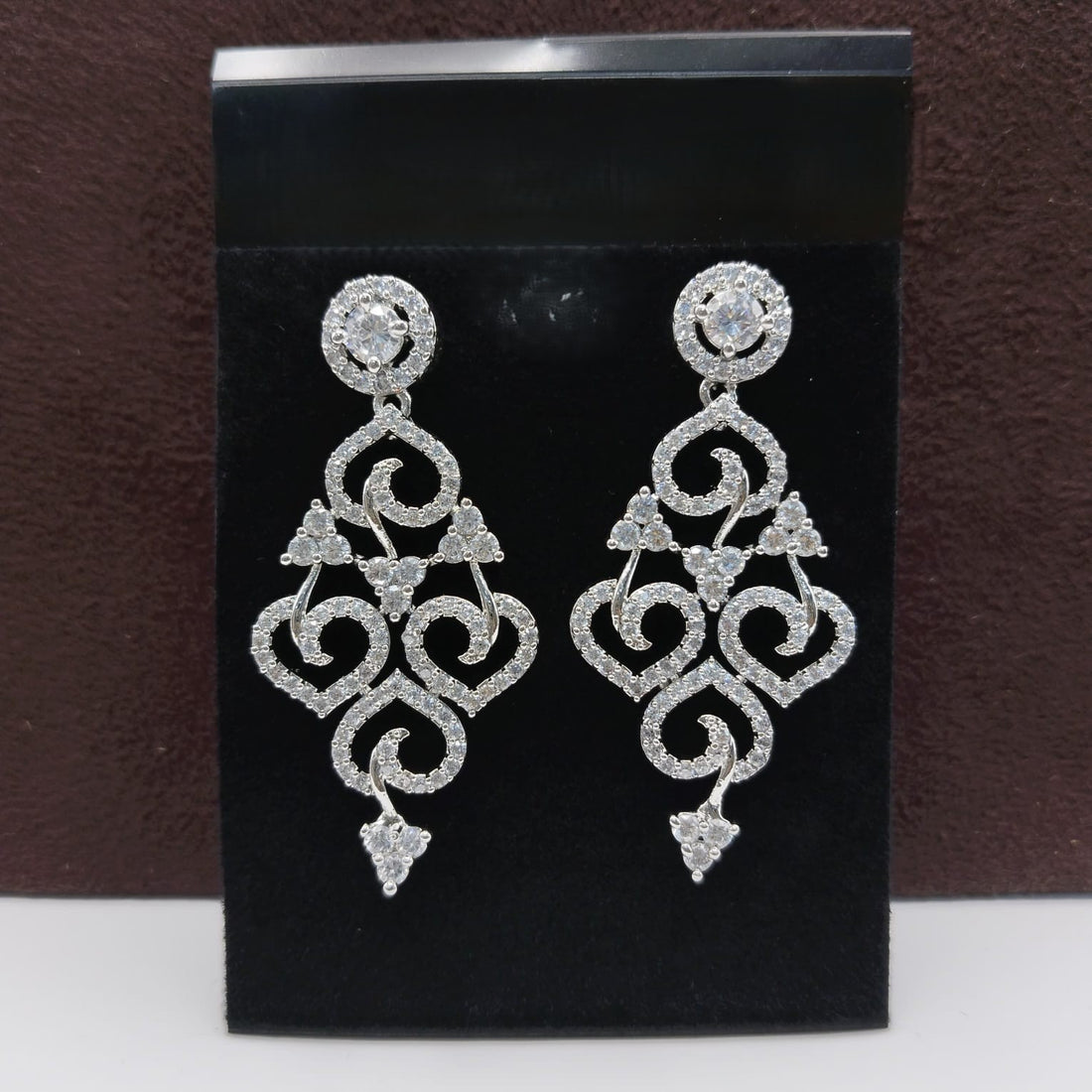 Luxury American Diamond Gold Plated Designer Dangler Earrings for Women & Girls – Stylish Party and Wedding Wear Jewelry