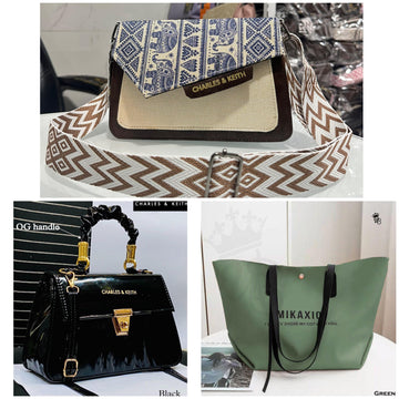 “Women’s 3-in-1 Premium Handbag Combo – Stylish Sling Bag, Luxury Black Handbag & Large Tote Bag”