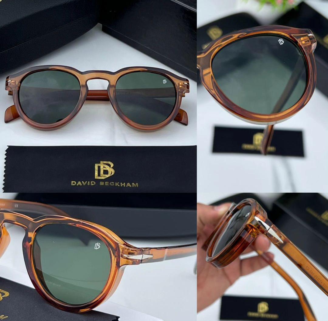 Premium Vintage Round Sunglasses for Men | Classic Brown Frame with UV400 Protection