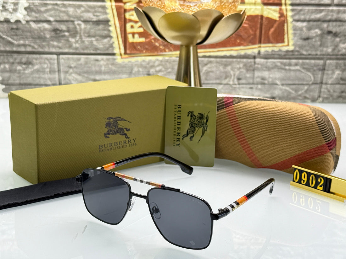 Premium Inspired Designer Sunglasses for Men – UV400 Gradient Lens, Metal Frame (0902 Model)