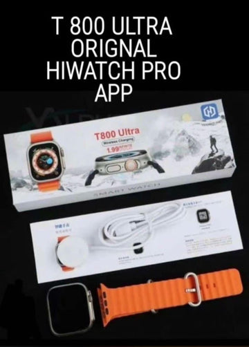 T800 Ultra Smart Watch 1.99" Display – Wireless Charging, Bluetooth Calling, HiWatch Pro App Support