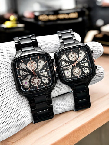 Rado True Square Automatic Open Heart High-Tech Black Watch