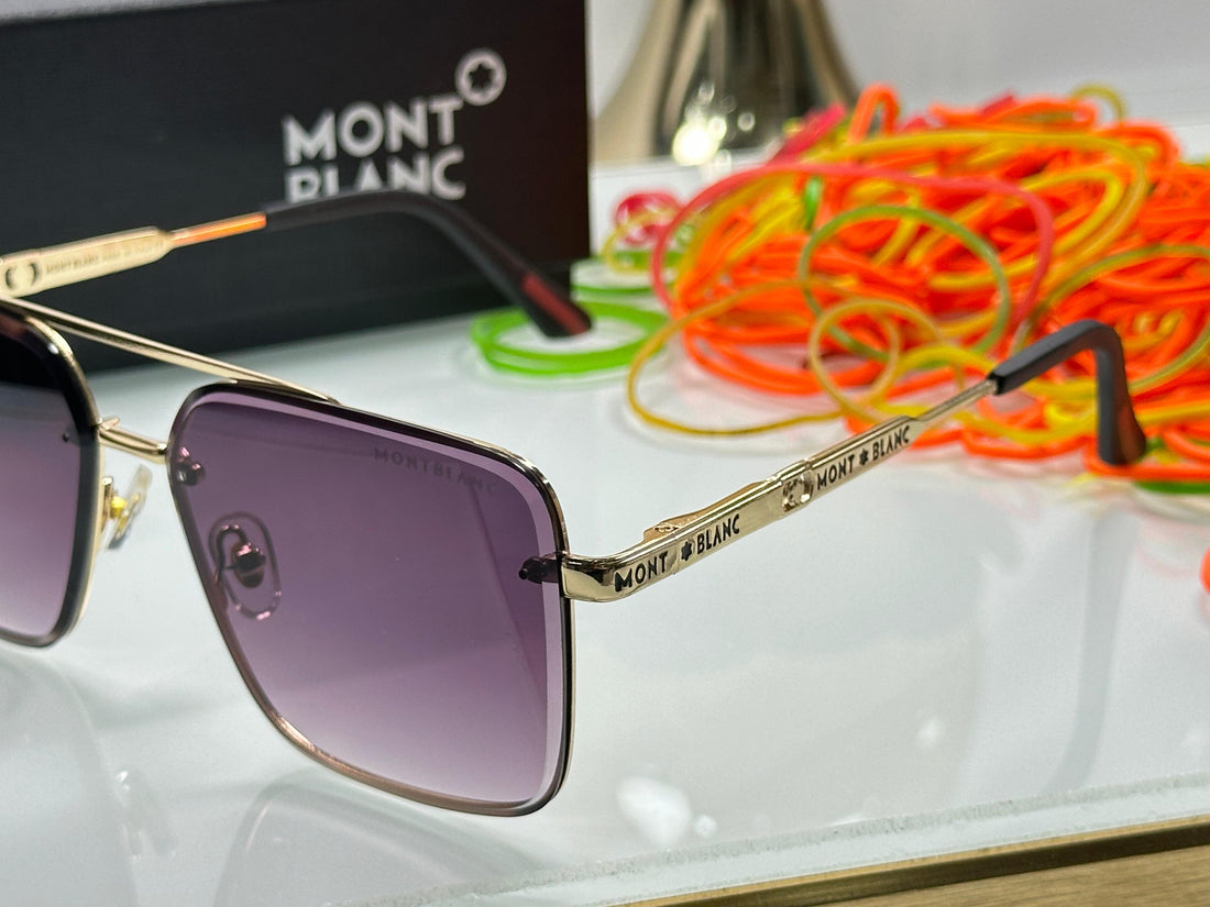 Luxury Square Frame UV Protection Men’s Sunglasses – Premium Metal Frame (Mont Style)