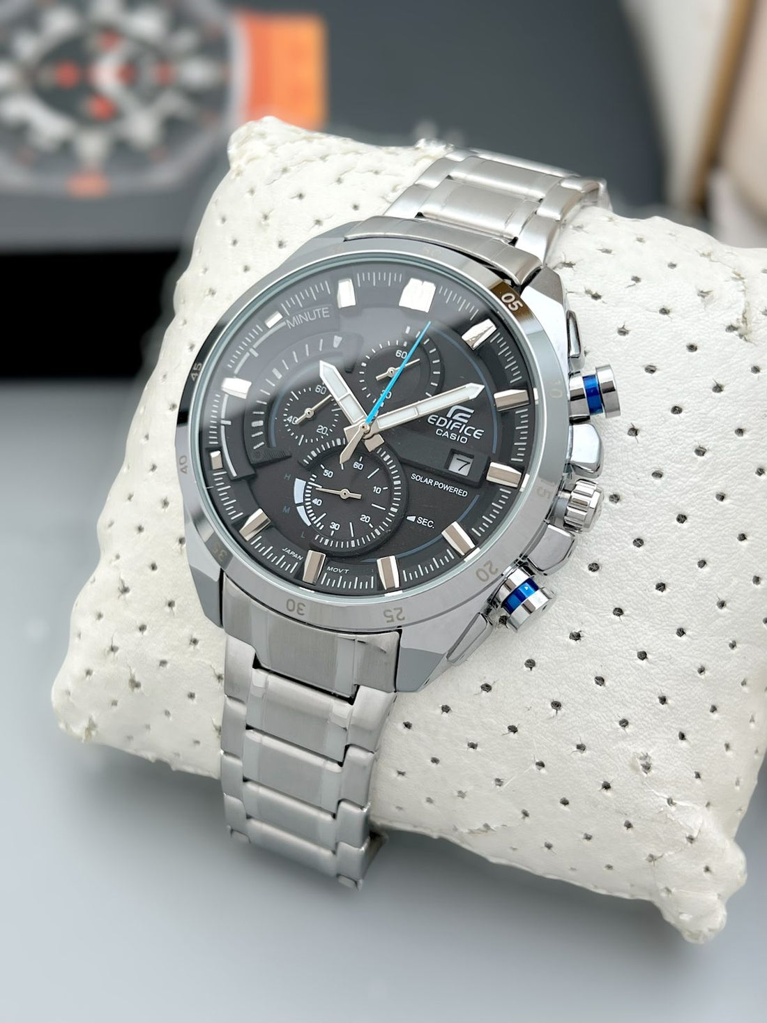 Premium Casio Edifice Style Men’s Chronograph Watch | Stainless Steel Strap | Black Dial | Sports Edition