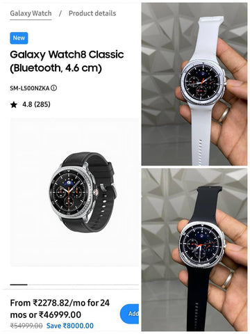 Samsung galaxy watch 8 classic model  1:1 Bezel working. ultra smooth amoled display. Rich look.