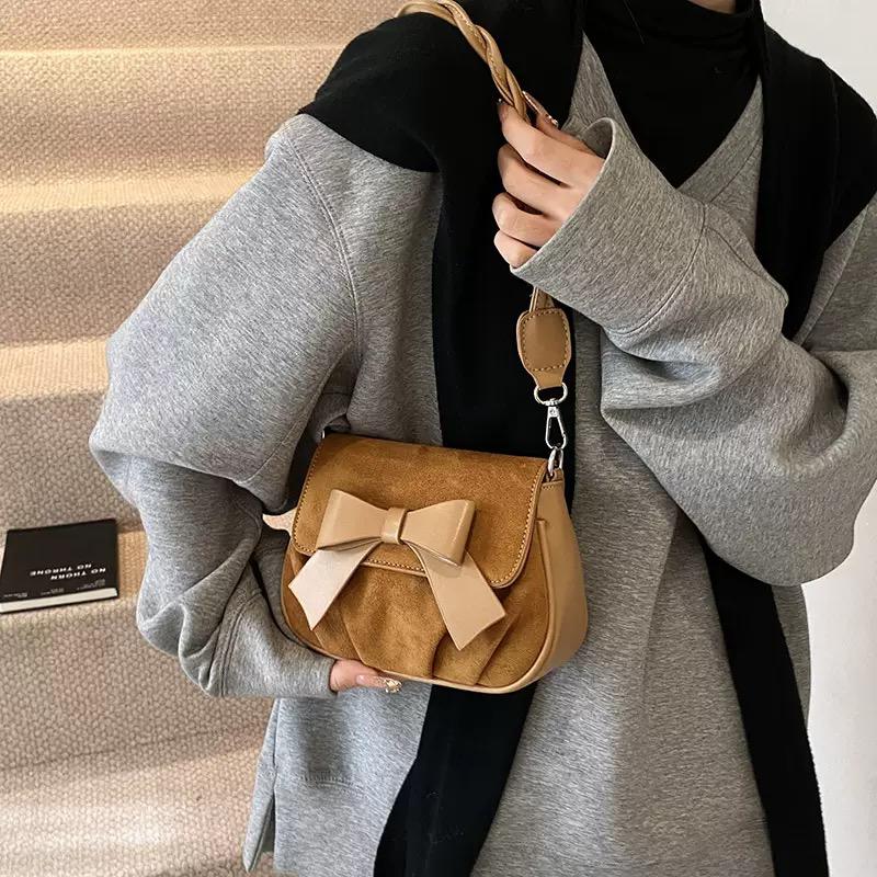 Ladies Mini Sling Bag / Women Crossbody Bag with Bow Design