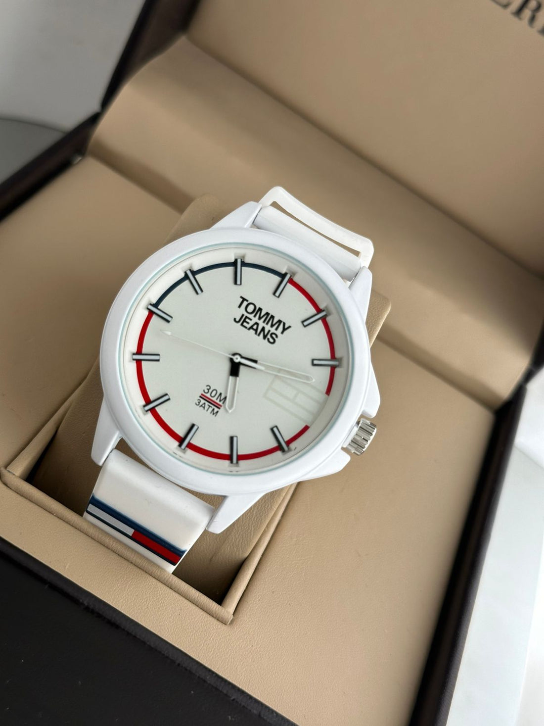 Men’s Casual Analog Wrist Watch | White Dial | Silicone Strap | 30M Water Resistant | Designer Inspired