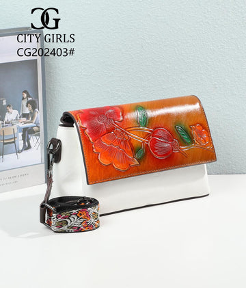 City Girls Women’s Designer Sling Bag | Embossed Floral Front Flap | Adjustable Strap | Stylish Crossbody Handbag (CG202403#)