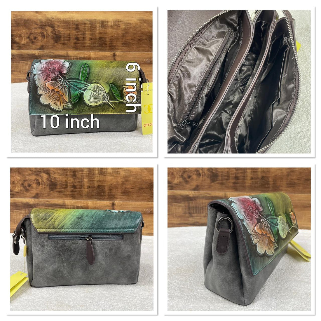 City Girls Women’s Designer Sling Bag | Embossed Floral Front Flap | Adjustable Strap | Stylish Crossbody Handbag (CG202403#)