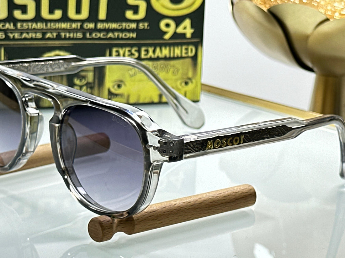 Men’s Luxury Sunglasses | Moscot Style | Transparent Frame | Gradient UV400 Lenses