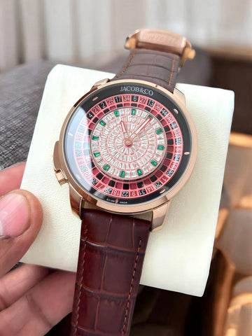 Luxury Designer Style Analog Watch for Men | Premium Dial Design | Leather Strap | Elegant Party Wear Watch